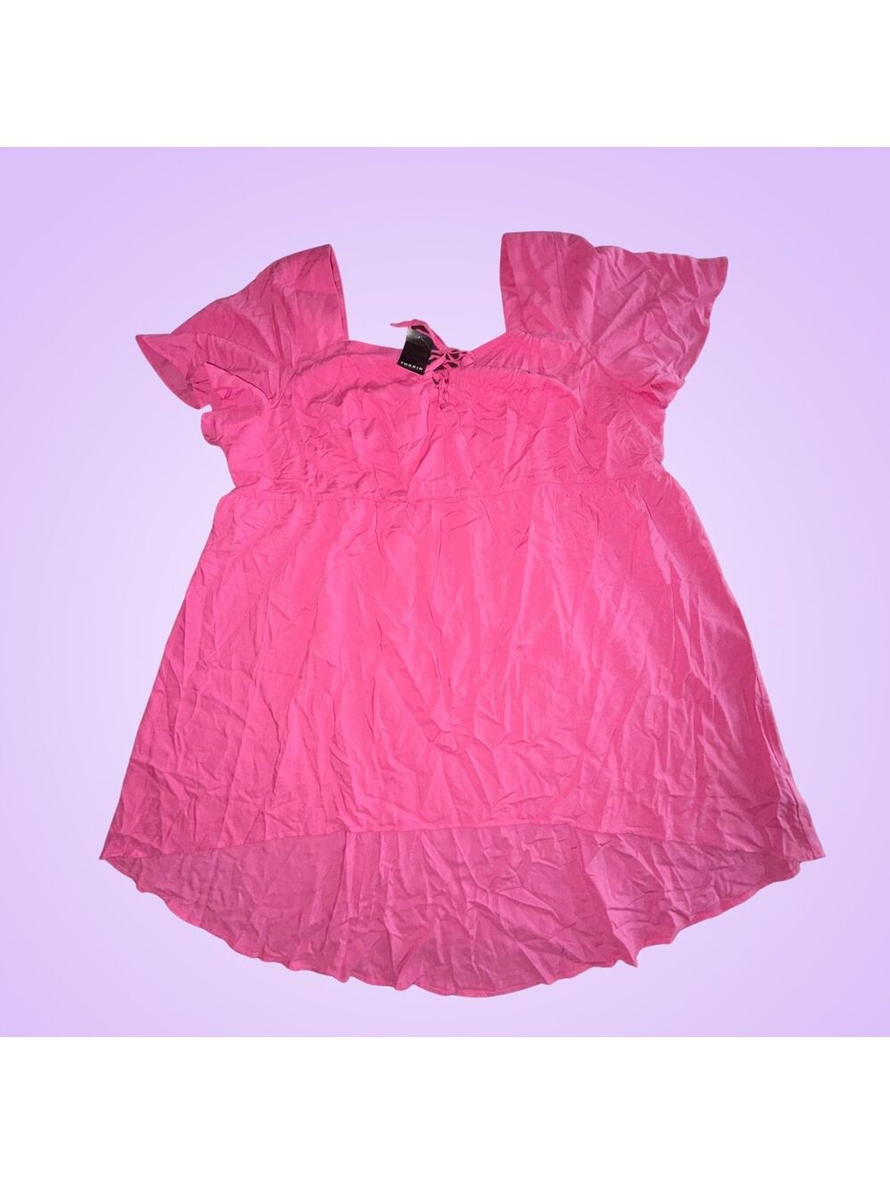Women’s New Plus Size 3 Torrid Gin Fizz Pink Babydoll Mini Dress
